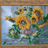 DIY Bead Embroidery Kit "Flowers of the Sun" 16.9"x12.6" / 43.0x32.0 cm
