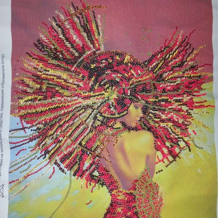 DIY Bead Embroidery Kit "Vivian" 10.2"x11.8" / 26.0x30.0 cm