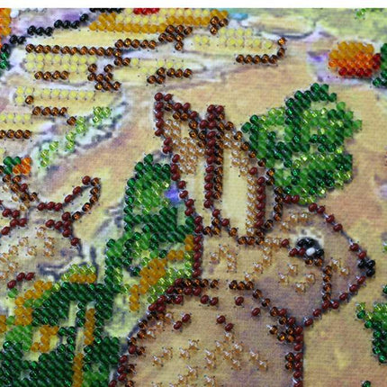 DIY Bead Embroidery Kit "Fabulous autumn" 11.8"x11.8" / 30.0x30.0 cm