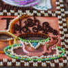 DIY Bead Embroidery Kit "Coffee map" 10.2"x13.0" / 26.0x33.0 cm