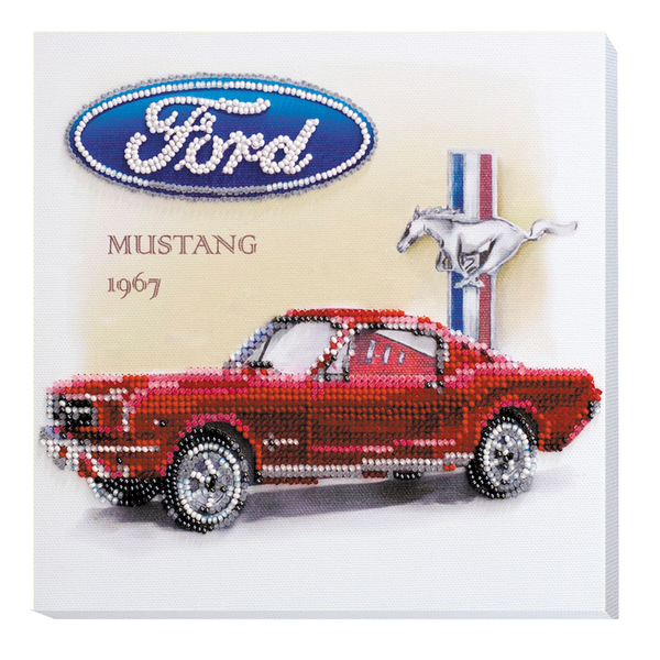 DIY Bead Embroidery Kit "Ford Mustang 1967"