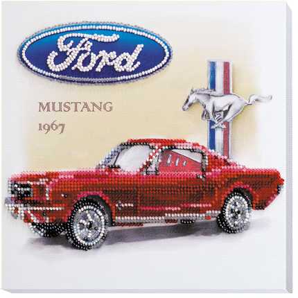 DIY Bead Embroidery Kit "Ford Mustang 1967"