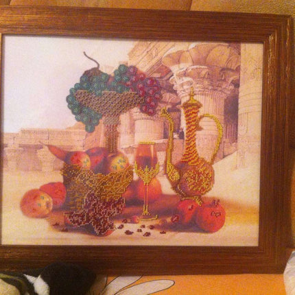 DIY Bead Embroidery Kit "Rahat" 15.7"x12.6" / 40.0x32.0 cm