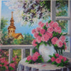 Canvas for bead embroidery "Sprince romance" 7.9"x7.9" / 20.0x20.0 cm