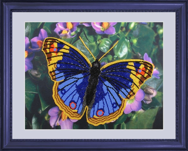 DIY Bead Embroidery Kit "Butterfly" 9.8"x12.6" / 25.0x32.0 cm