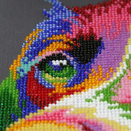 DIY Bead Embroidery Kit "Faithful friend" 11.8"x11.8" / 30.0x30.0 cm