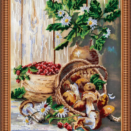 DIY Bead Embroidery Kit "Fantasy forest" 12.6"x17.7" / 32.0x45.0 cm