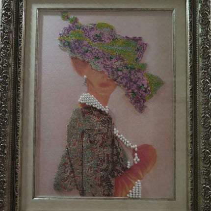DIY Bead Embroidery Kit "Elizabeth" 11.0"x15.7" / 28.0x40.0 cm