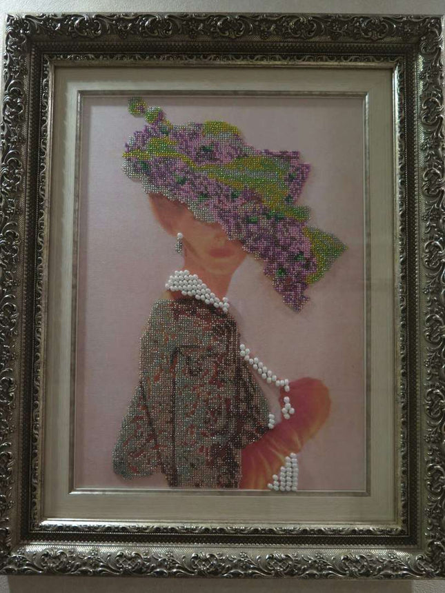 DIY Bead Embroidery Kit "Elizabeth" 11.0"x15.7" / 28.0x40.0 cm