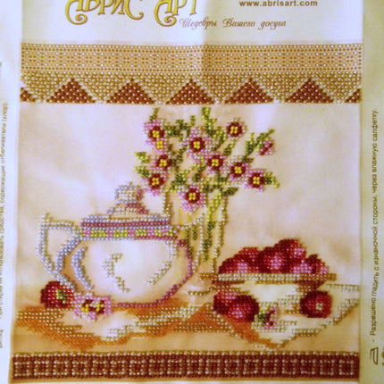 Canvas for bead embroidery "Dessert" 7.9"x7.9" / 20.0x20.0 cm
