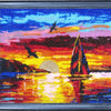 Bead DIY Embroidery Kit "Sea Sunset" 9.8"x11.4"/ 25.0x29.0 cm