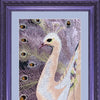 DIY Bead Embroidery Kit "White Peacock" 13.0"x9.8" / 33.0x25.0 cm