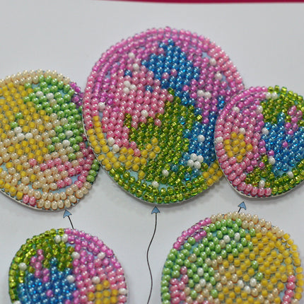 DIY kit postcard 3D for embroidery with beads "Making dreams come true!" 5.8"x8.3" / 14.8x21.0 cm