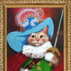 DIY Bead Embroidery Kit "Cat in Boots" 13.4"x9.8" / 34.0x25.0 cm