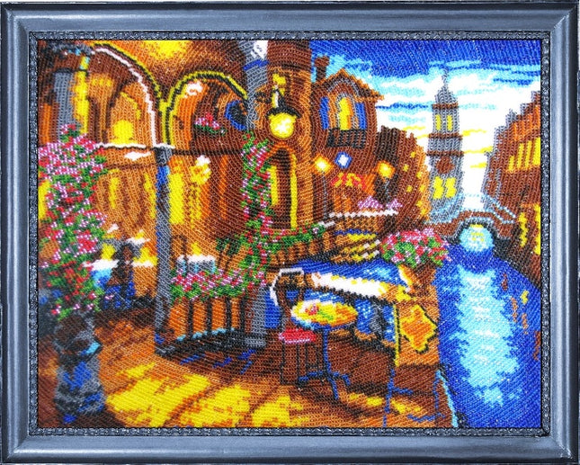 Bead DIY Embroidery Kit "Summer Night" 9.4"x12.2"/ 24.0x31.0 cm