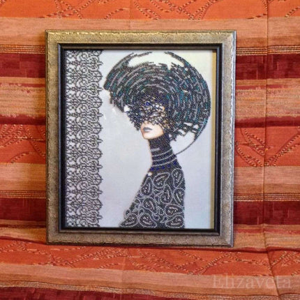 DIY Bead Embroidery Kit "Morgana" 10.2"x11.8" / 26.0x30.0 cm