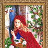 DIY Bead Embroidery Kit "Red Hat" 13.8"x9.4" / 35.0x24.0 cm