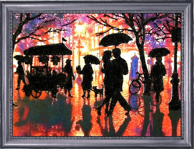 DIY Bead Embroidery Kit "Rainy Evening" 10.2"x13.8" / 26.0x35.0 cm