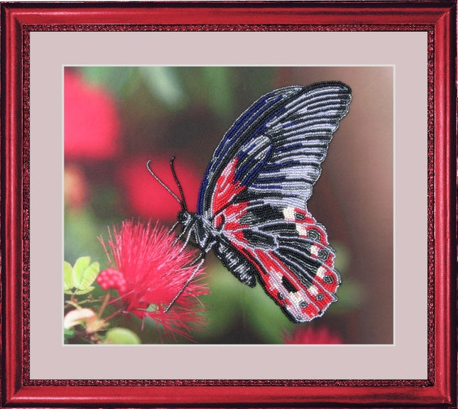 DIY Bead Embroidery Kit "Butterfly" 9.4"x11.0" / 24.0x28.0 cm