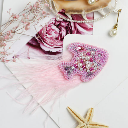 Beadwork kit for creating brooch "Small fish"