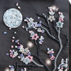 DIY Bead Embroidery Kit "Night sakura" 7.9"x16.1" / 20.0x41.0 cm