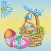 Canvas for bead embroidery "Easter Basket" 7.9"x7.9" / 20.0x20.0 cm