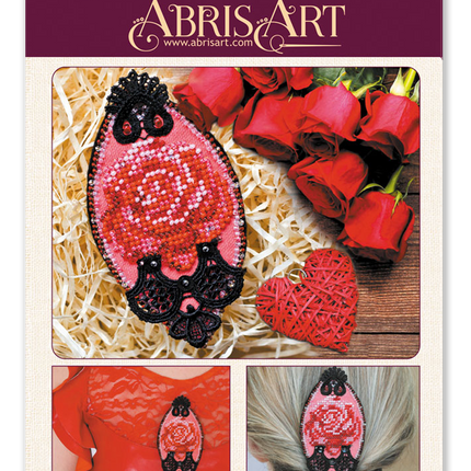 Beadwork kit for creating brooch "Passion"