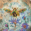 DIY Bead Embroidery Kit "Golden beetle" 11.8"x14.6" / 30.0x37.0 cm