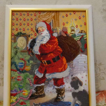 DIY Bead Embroidery Kit "Christmas Eve" 12.6"x16.9" / 32.0x43.0 cm