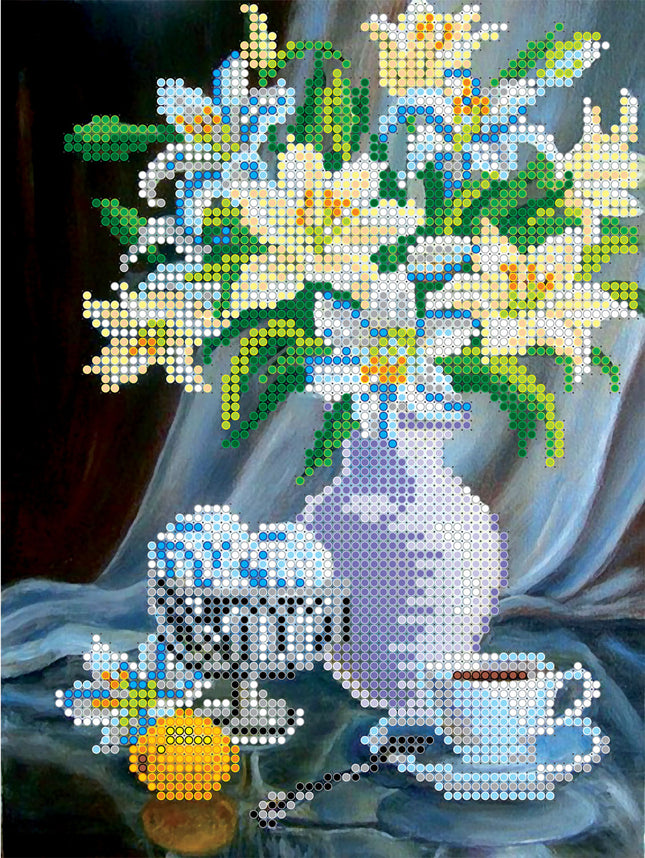 Canvas for bead embroidery "Sweet Morning" 5.9"x7.9" / 15.0x20.0 cm