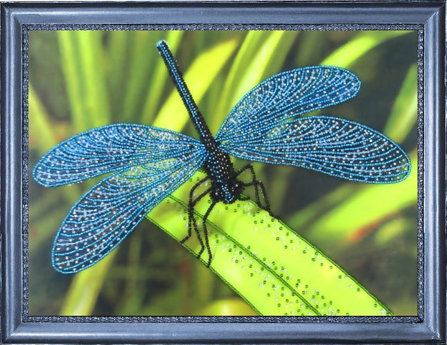 DIY Bead Embroidery Kit "Dragonfly" 8.7"x11.8" / 22.0x30.0 cm