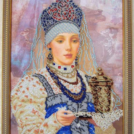 DIY Bead Embroidery Kit "Varenka" 11.8"x16.7" / 30.0x42.5 cm