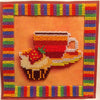 DIY Bead Embroidery Kit "Cup" 5.3"x5.3" / 13.5x13.5 cm