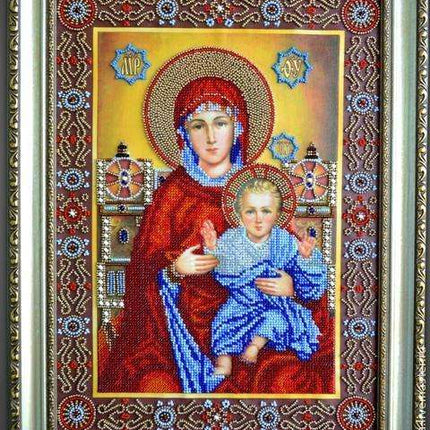 DIY Bead Embroidery Kit "Wedding Icon – The Holy Mother of God" 11.0"x15.0" / 28.0x38.0 cm