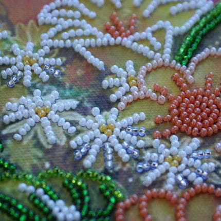 DIY Bead Embroidery Kit "Goddess of flowers" 14.6"x12.0" / 37.0x30.5 cm