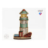 DIY Cross stitch kit on wood "Lighthouse" 5.7x3.5 in / 14.5x9.0 cm