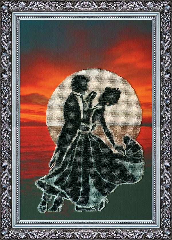 DIY Bead Embroidery Kit "Street waltz" 10.2"x15.4" / 26.0x39.0 cm