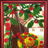 Bead DIY Embroidery Kit "Cherry Garden" 12.6"x9.8"/ 32.0x25.0 cm