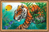 DIY Bead Embroidery Kit "Underwater hunting" 18.9"x11.8" / 48.0x30.0 cm