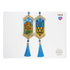 DIY Cross stitch kit on wood "Glory to Ukraine" 3.9x1.8 in / 10.0x4.5 cm