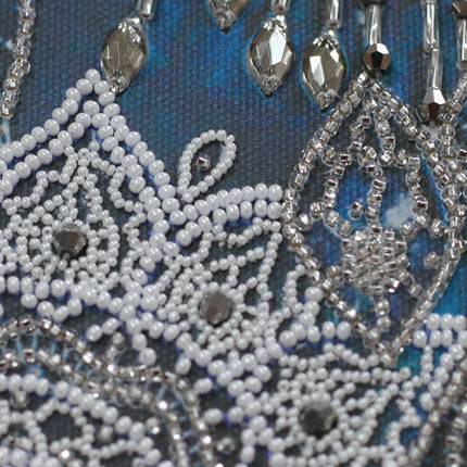 DIY Bead Embroidery Kit "Night flowers" 9.8"x17.7" / 25.0x45.0 cm