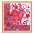 DIY Bead Embroidery Kit "Loving  hearts"  5.9"x5.9" / 15.0x15.0 cm