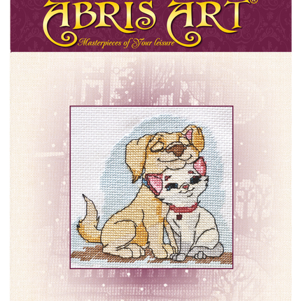 DIY Cross Stitch Kit "Friends" 4.6"x4.6"