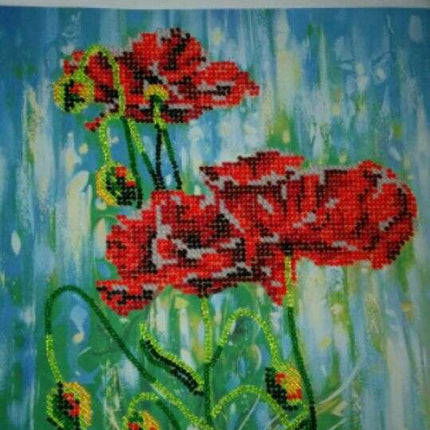 Canvas for bead embroidery "Morning Dew" 7.9"x7.9" / 20.0x20.0 cm