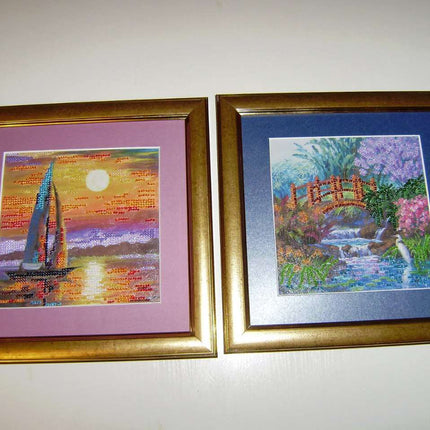 DIY Bead Embroidery Kit "In a brushwood"  5.9"x5.9" / 15.0x15.0 cm