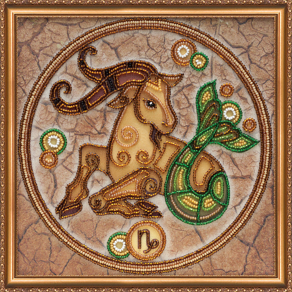 DIY Bead Embroidery Kit "Capricorn" 8.7"x8.7" / 22.0x22.0 cm