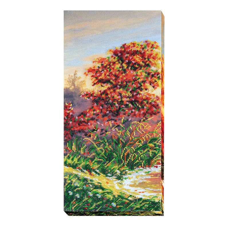 DIY Bead Embroidery Kit "Autumn scenes-1" 7.9"x16.9" / 20.0x43.0 cm