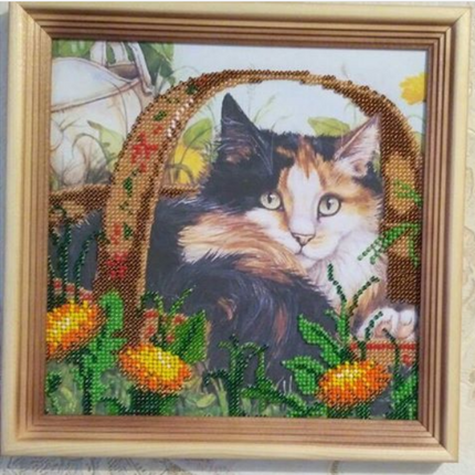 Canvas for bead embroidery "Rest in Dandelions" 7.9"x7.9" / 20.0x20.0 cm