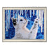 DIY Bead Embroidery Kit "Kitty and icicles" 10.6"x13.8" / 27.0x35.0 cm