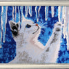 DIY Bead Embroidery Kit "Kitty and icicles" 10.6"x13.8" / 27.0x35.0 cm